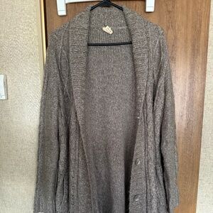 Knit sweater duster